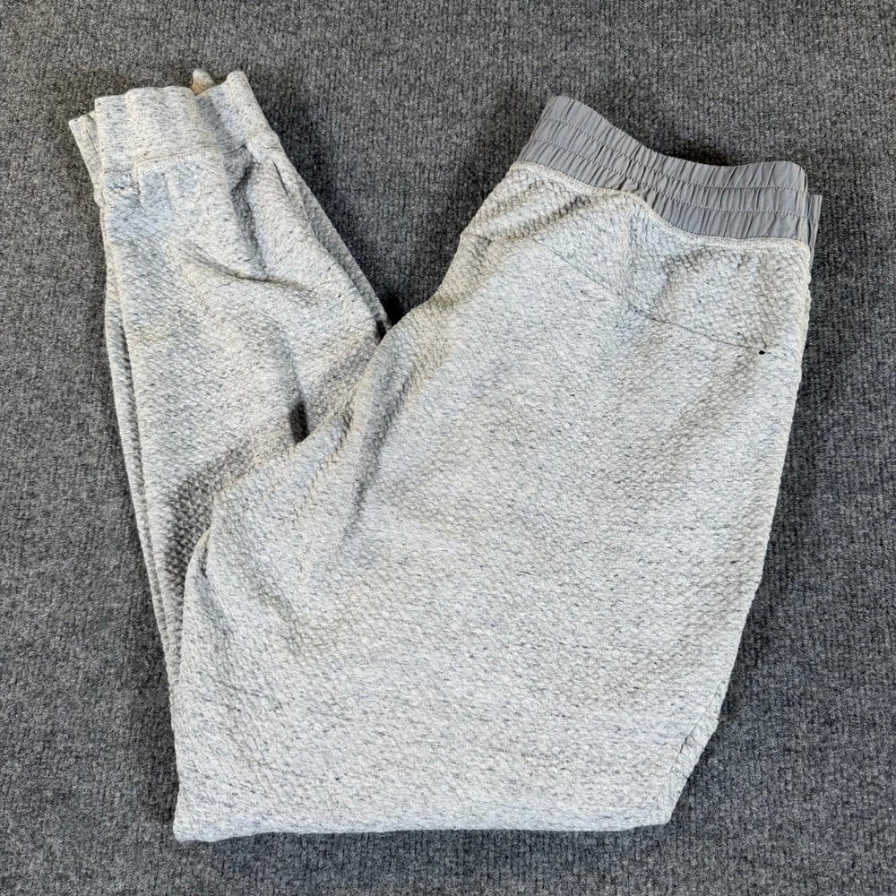 Lululemon At Ease Jogger Pants Light Grey Textured Mens Size M #4003